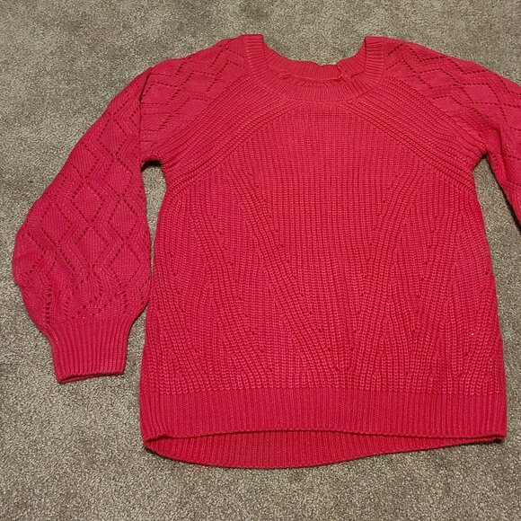 🔥Any 2 for $20🔥 NWOT Pink knit vintage sweater beautiful pattern - Picture 1 of 6